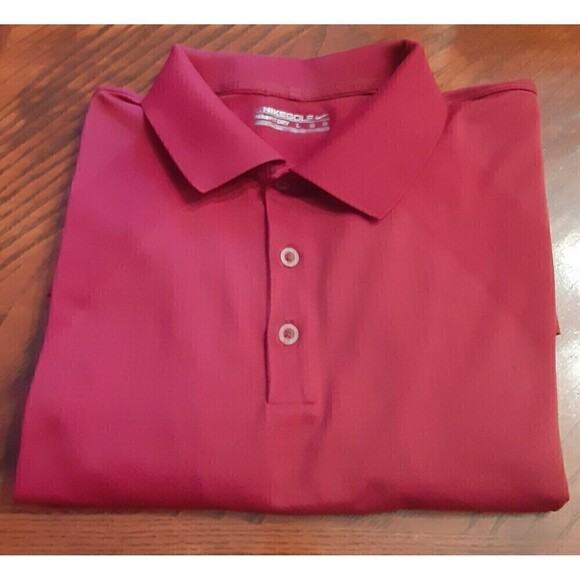 Men's Burgundy Nike Dry Fit Golf Shirt - Size L - Picture 6 of 6